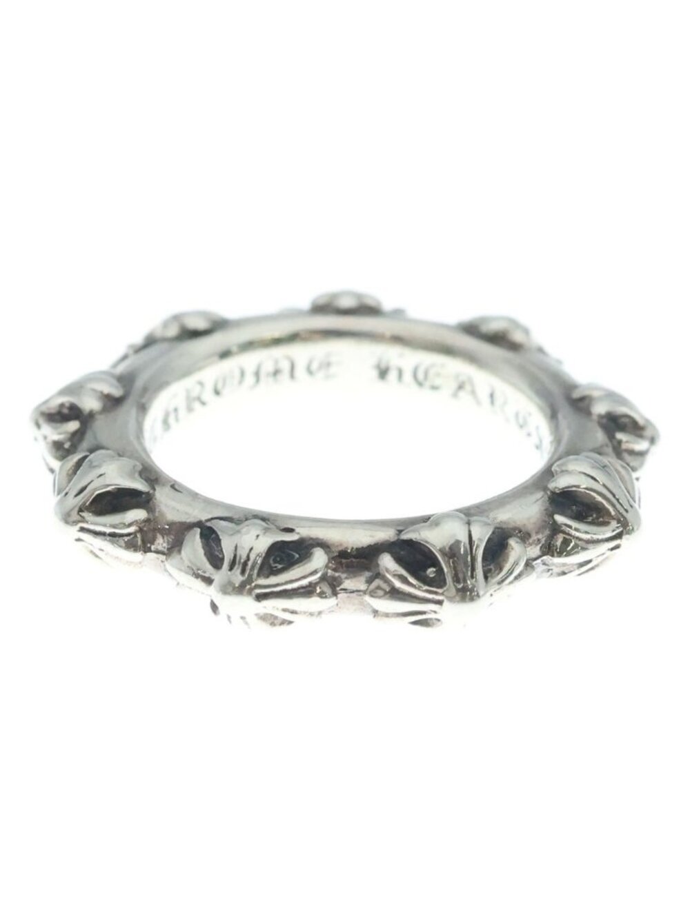 Chrome Hearts Cross Band Ring Silver